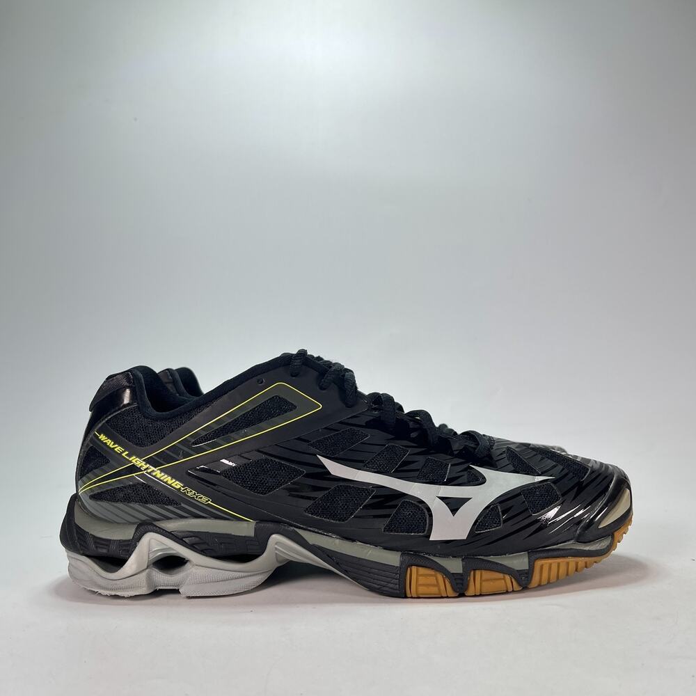 Mizuno Wave Lightning RX3 Black Grey Gum Indoor Volleyball Shoes Men's Size 8.5